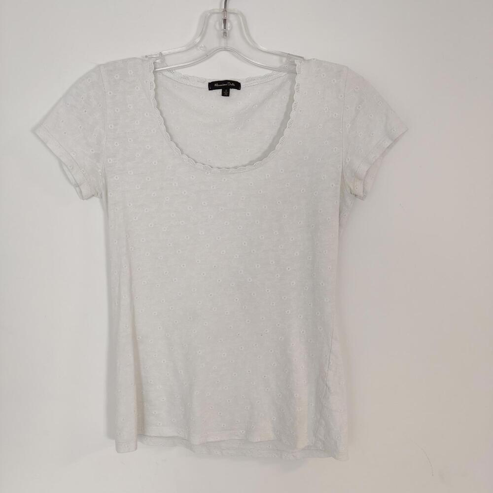 Massimo Dutti Women's Floral Boho Tshirt Size Small Cottage